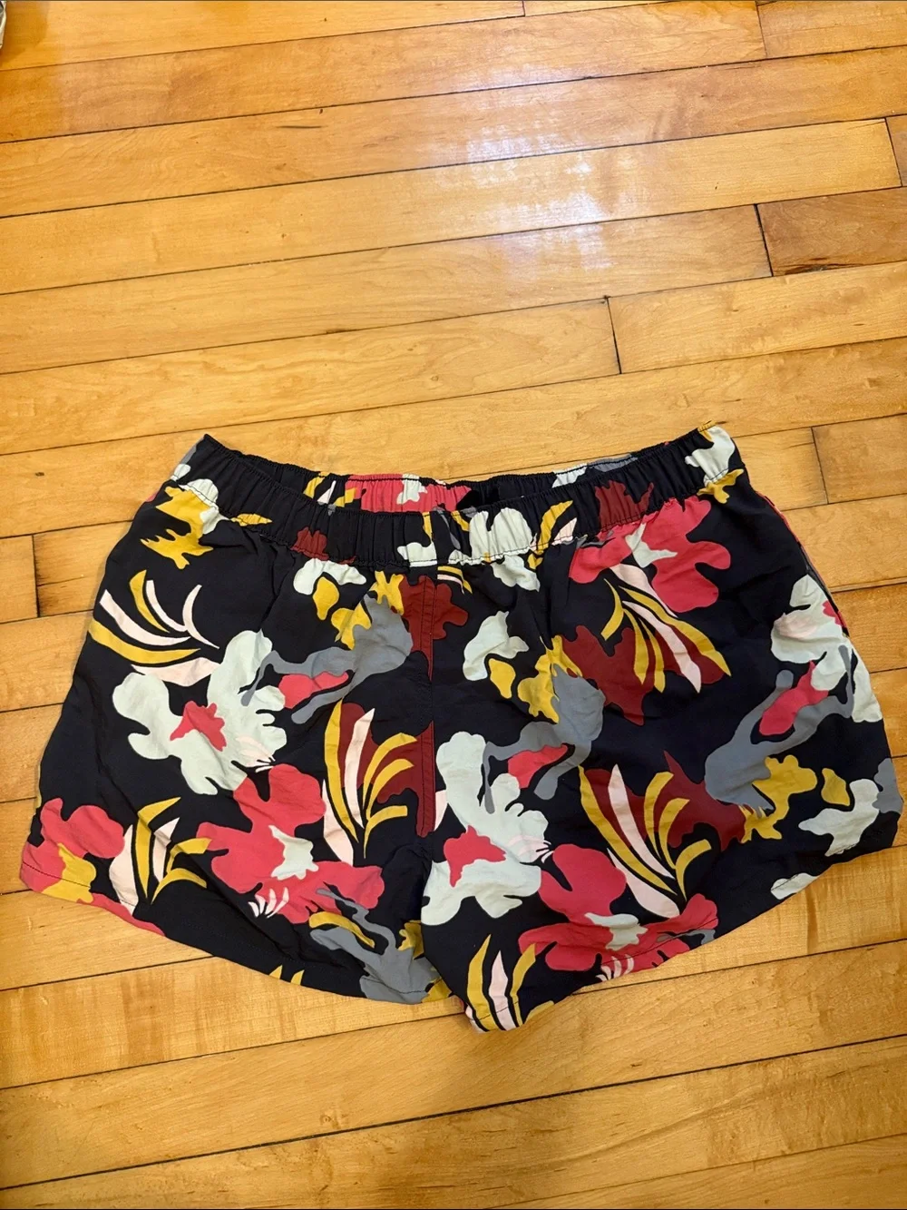Patagonia Women's Floral Print Pull-On Shorts - Black/Multi